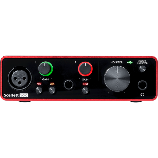Pro Audio, Lighting and Video Systems Focusrite Scarlett Solo 3rd Gen USB  Audio Interface