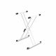Gravity GKSX2 Keyboard White Keyboard Stand X-Form Double