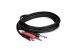 Hosa CMP-153 3.5 mm TRS to Dual 1/4 inch TS Stereo Breakout Cable, 3 feet