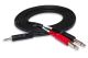 Hosa CMP-153 3.5 mm TRS to Dual 1/4 inch TS Stereo Breakout Cable, 3 feet