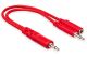 Hosa CMM-500Y-MIX 3.5mm TS w/3.5mm TSF Pigtail to 3.5mm Patch Cable