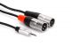 Hosa HMX-006Y 3.5 mm TRS to Dual XLR Pro Stereo Breakout Cable, 6 Feet